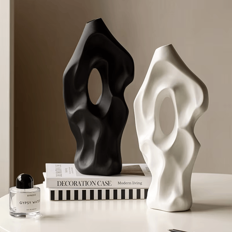 Sculptural Ceramic Wavy Vase