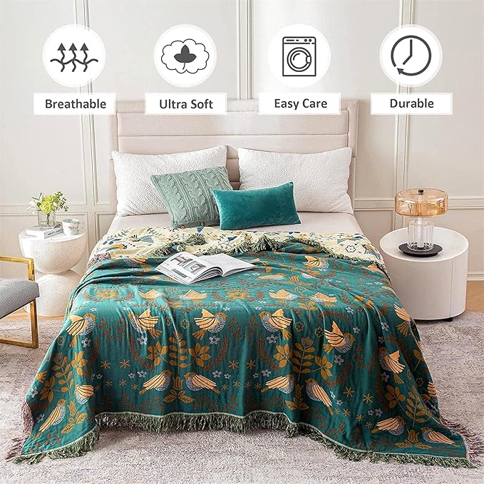 Boho Woven Throw Blanket